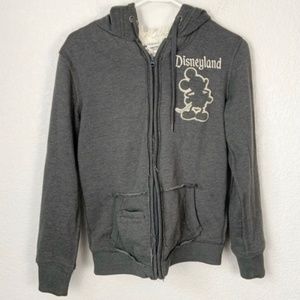 Disney Parks Full Zip Gray Hoodie Small